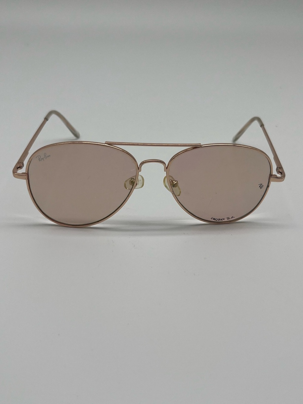 Ray-Ban Women's Rose Gold Frame with Pink Lenses Sunglasses